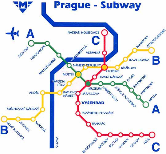 Метро пражская на схеме метро