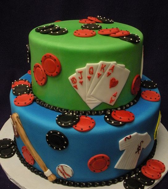 Two_tier_poker_theme_and_baseball_theme_birthday_cake.JPG