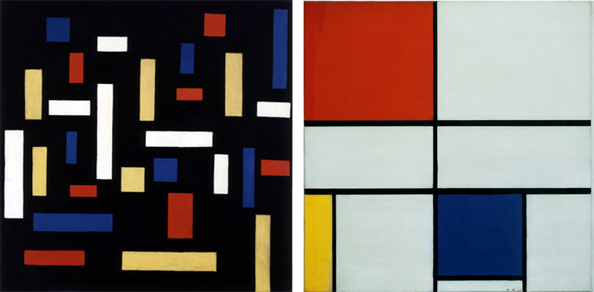 Left_Theo_van_Doesburg_Composition_VII_1917_Right_Piet_Mondrian_Composition_C_no.III_with_Red_Yellow_and_Blue_1935.jpg