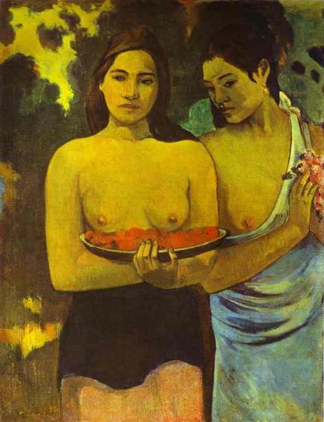 Two_Tahitian_Women_with_Mango_Blossoms..JPG