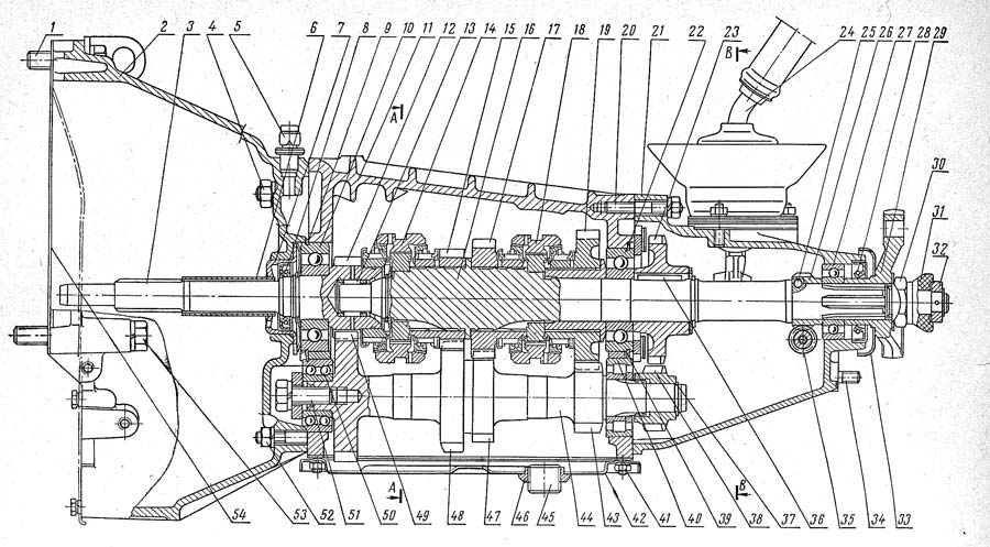 4 коробка передач. Чертеж коробки передач ВАЗ 2101. КПП ВАЗ 2101 чертеж. Схема коробки передач ВАЗ 2101. Коробка передач ВАЗ 2101 чертеж.