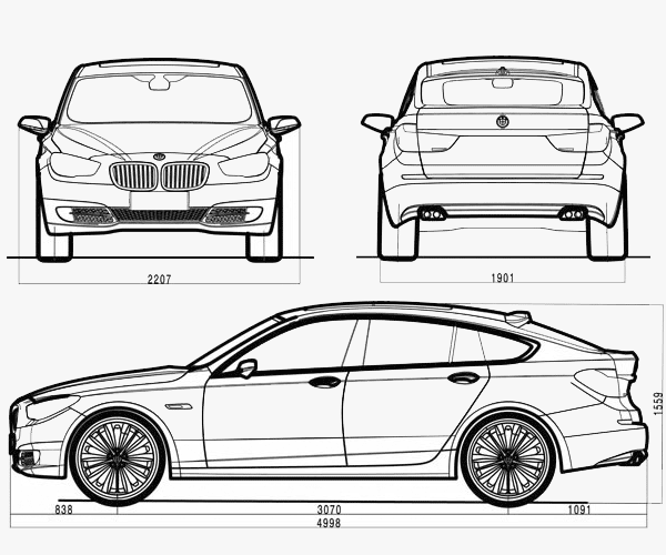 Чертеж bmw m5 e60 - 95 фото