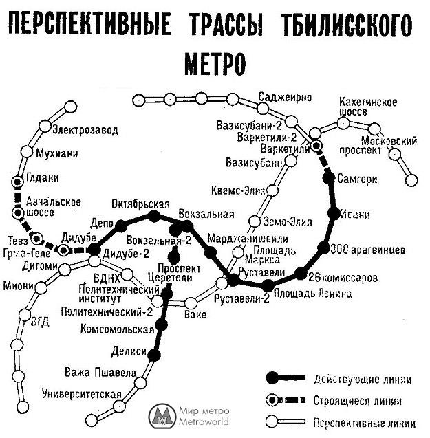 Метрополитен тбилиси схема