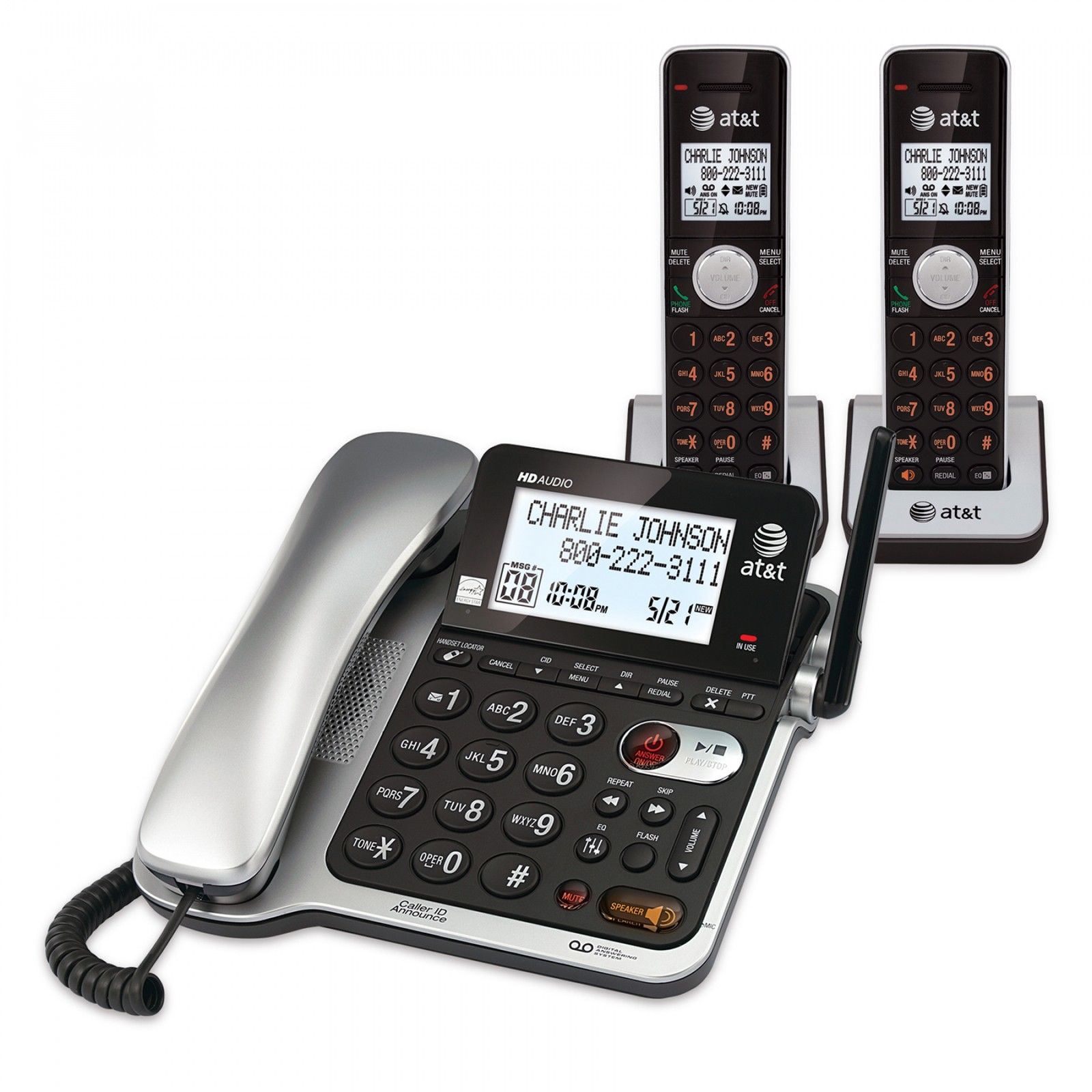 Купить стационарный номер телефона. Panasonic Caller ID Corded Phone model no: KX-tsc96cid. GP Cordless Phone. Vantage Corded handset with Cradle Kit. Handset.