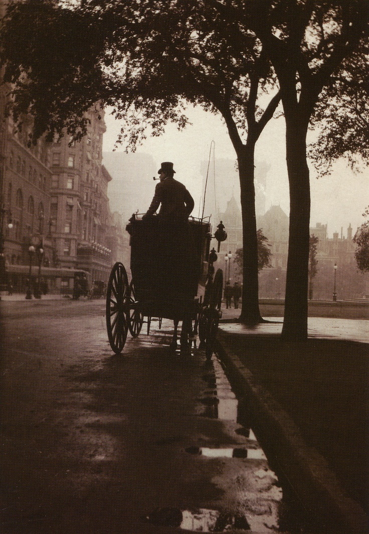 An_elegant_carriage_in_central_park_circa_1900._The_ringmaster_languidly_smokes_his_pipe_while_waiting_for_the_lord_and_lady_to_return..jpg