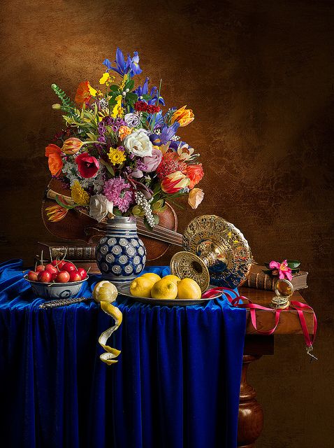 Kevin_Best__b._1969__New_Zeland__Still_Life_Flowers__Lemons__Violin.jpg