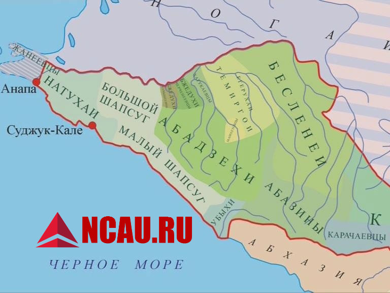 Черкесия карта россии